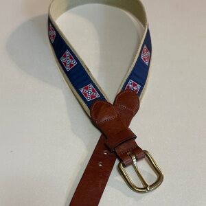 Leather Man Ltd Boy’s Navy Blue Belt Confederate Flags Size 30